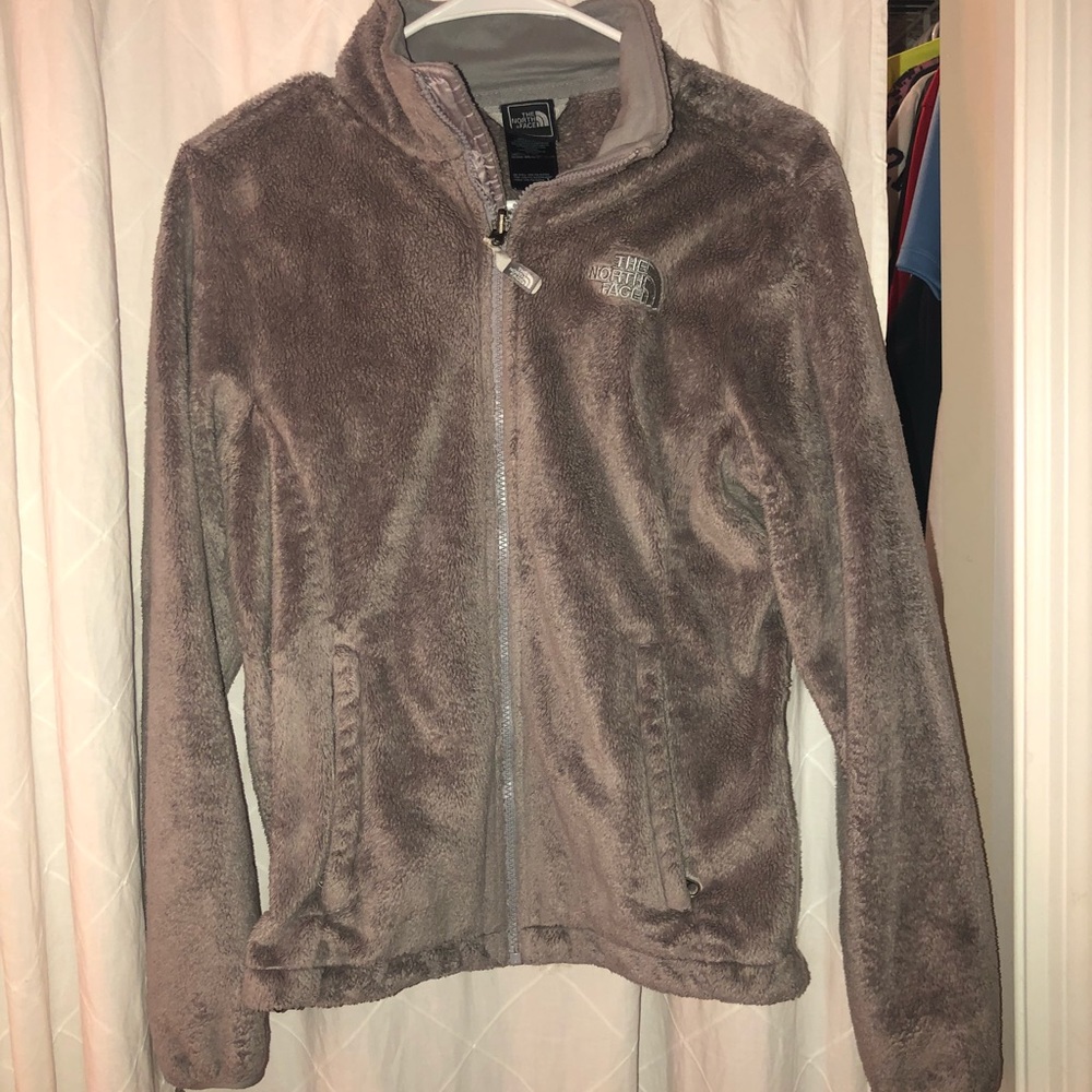 North Face grey fleece jacket